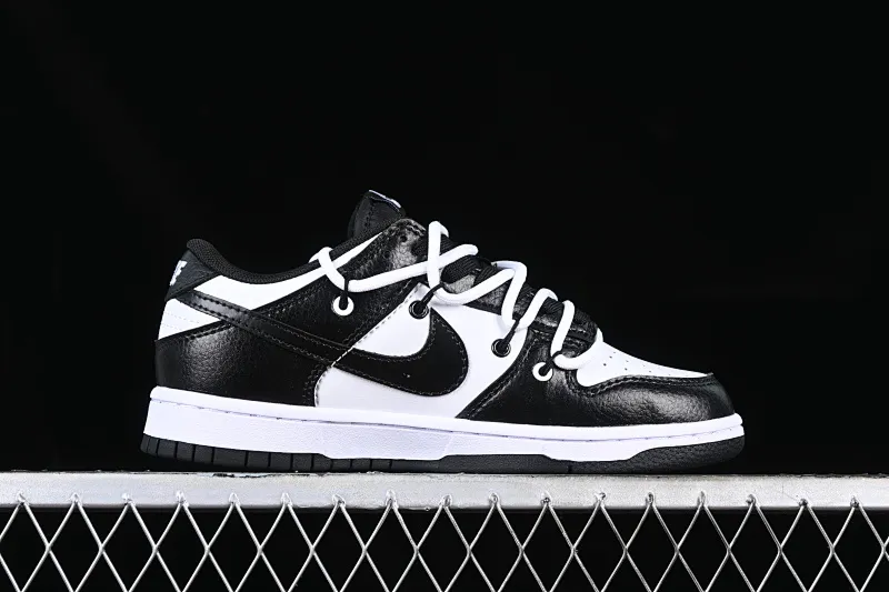 All Categories Nk SB Dunk Series Nk SB Dunk Low Low-top sneakers Nk Dunk Low Black and White Panda Customized version of deconstructed strap casual sneakers DD1391-100
